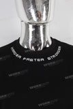Black heavyweight digital print t shirt