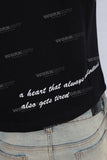 Black patchwork digital print t shirt