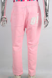 Pink leggings patchwork pants