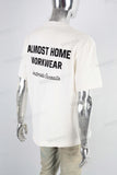 White slim fit embroider t shirt