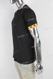 Black Slim Fit Panel Regular T Shirt Men