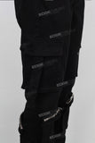 black cargo jeans men