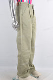 Green straight denim jeans