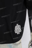 Black digital print T shirt
