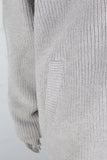Grey patchwork hooded jacket and pants set