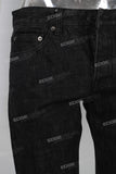 Black leggings embroidered jeans