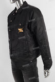 Black embroidered jeans