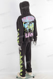 Acid washed digital print hoodie and pants set