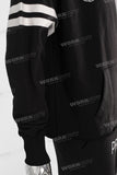 Black digital print patchworkhoodie and pants set