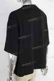 Black digital print oversize t shirt