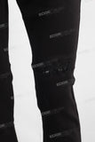 Black damaged skinny jeans men