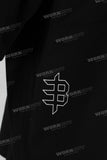 Black heavyweight digital print t shirt