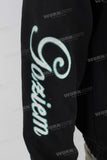 Black embroidered hooded jacket
