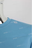 Square Top Slim Blue T Shirt Men