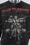 Black large digital print T shirt men