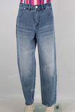 Blue straight jeans