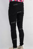 Black damaged skinny jeans men