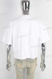 White oversize digital print t shirt