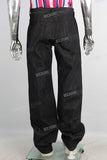 Black digital print baggy jeans