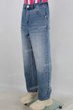 Blue straight jeans