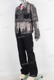 Digital printcargo jacket and patchwork flare jeans