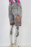 Vintage digital print shorts men