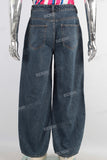 Blue baggy denim jeans