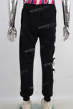 Black leggings digital print pants