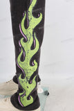 Acid washed digital print hoodie and pants set