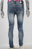 Blue damaged skinny jeans