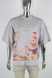Grey oversize digital print t shirt
