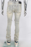Acid washed Cargo Skinny Jeans Men