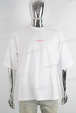 White Oversize Pink Digital Print  T shirt Men