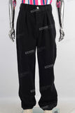 Black straight denim jeans