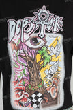 Black oversize digital print t shirt