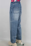 Blue straight jeans