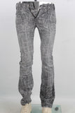 Jacquard embroidered skinny flare jeans