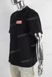 Black patchwork slim fit t shirt