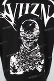 Black oversize digital print T shirt men