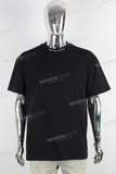 Black heavyweight digital print t shirt
