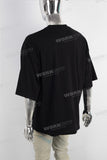 Black oversize screen printing t shirt Men