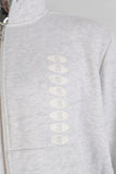 Grey digital print hooded jacket