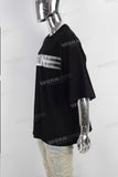 Black oversize screen printing t shirt Men