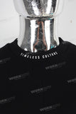 Black heavyweight digital print t shirt