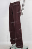 Coffee straight denim jeans