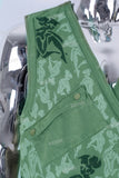 Green laser cargo sleeveless jacket