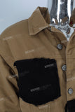 Yellow patchwork jacket men