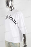 White screen print t shirt