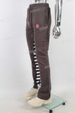 Coffee patchwork digital print pants men