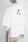 White digital print t shirt
